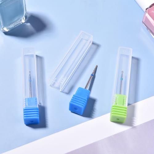 Siyuwuro 3Pcs Cuticle Nail Drill Bit Set 3/32 Inch Tungsten Steel Ball and Needle Bits for Electric Nail File