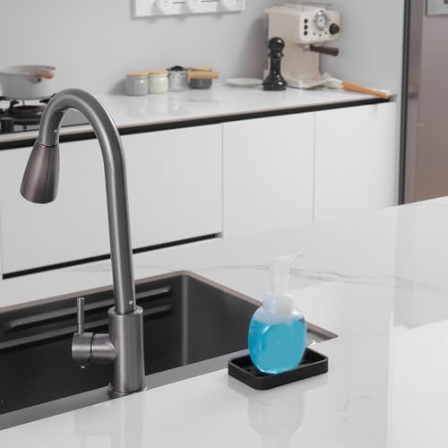 MicoYang Silicone Kitchen Sink Organizer Tray, 4.9" x 3.2" Non-Slip Holder
