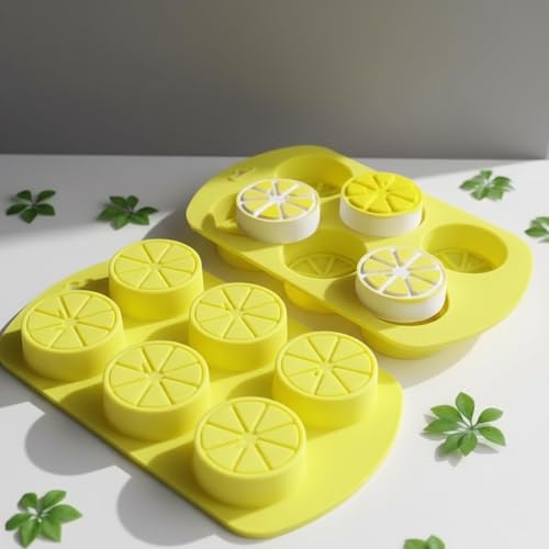 2-Piece 3D Lemon Silicone Mold for Fondant Chocolate Candy and Baking