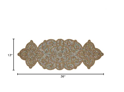Beaded Design Table Runner