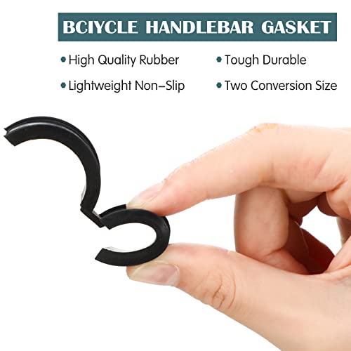 12 Pcs Bicycle Handlebar Shim Rubber Gasket 22.2/25.4 mm to 31.8 mm Bike Handlebar Shim Spacer Reliable Lightweight Non Slip Handle Grip Adapter Stem Reducer