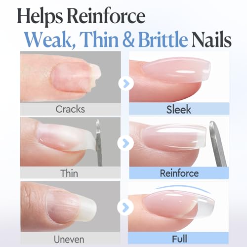 AzureBeauty Clear Builder Gel for Nails 18ml - 7-in-1 UV LED Nail Strengthener