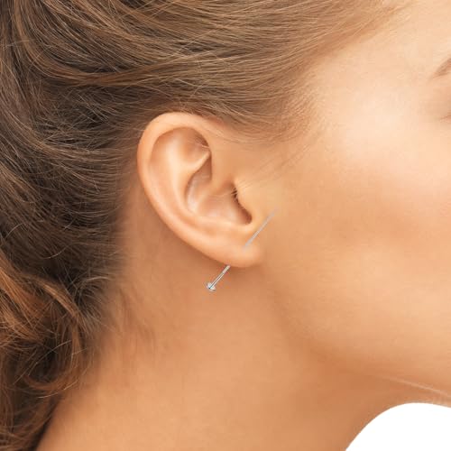 Lusofie 2Pcs Stainless Steel Flat Back Piercing Insertion Pin Taper