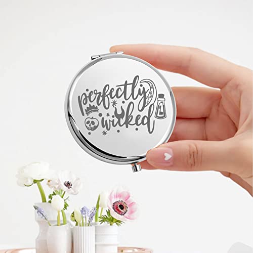 Villains Perfectly Wicked Stainless Steel Pocket Mirror - 2.55 Inch