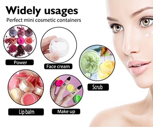 10 Gram Plastic Sample Containers with Lids, 10 Pack BPA Free Clear Travel Jars