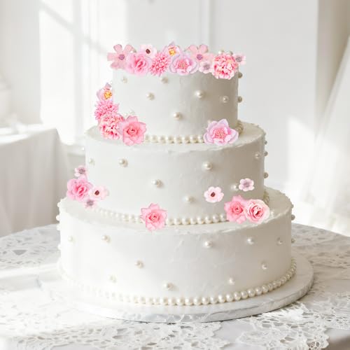Pink Mini Artificial Flower Heads – 48 Pcs for DIY Crafts & Decor