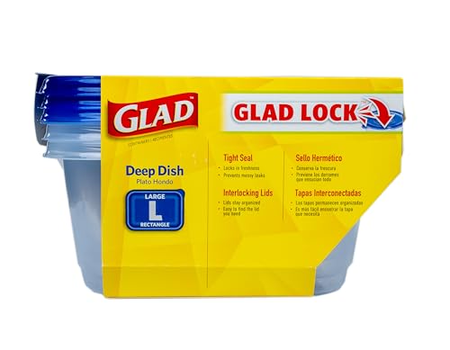 GladWare 64 Oz Deep Dish Food Storage Containers - 3 Pack
