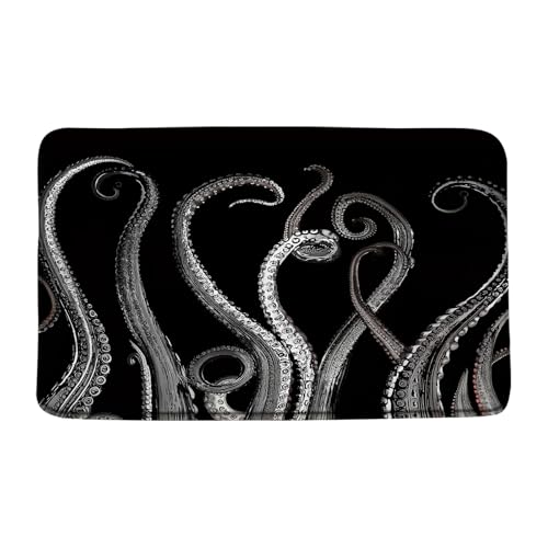 Octopus Tentacles Bath Mat, Soft Memory Foam Rug 15.7 x 23.6 Inch