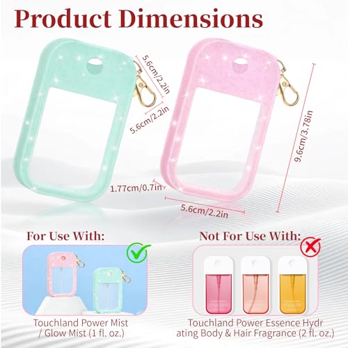Silicone Case for Touchland Hand Sanitizer Spray 1 fl oz, 2-Pack