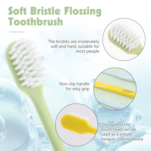 Lanjue 6-Pack Travel Toothbrush Set with Cases - Extra Soft Bristles