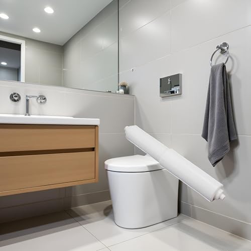 Spring-Loaded White Toilet Paper Holder Replacement Rod