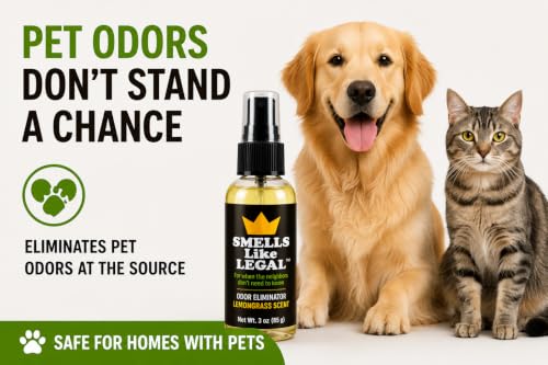 Lemongrass Odor Eliminator Spray - 3 oz Fabric Safe Deodorizer