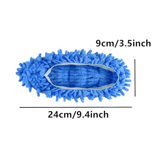 AISIBO Washable Microfiber Mop Slippers - 10 Piece Chenille Floor Dusting Set