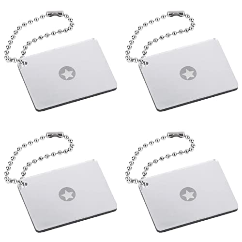 4 PCS Signal Mirror Survival, Camping Mirror Outdoor Multifunctional Signal Emergency Mirror Reflective Mirror Survival Help Signal Mirror Rescue Mirrors for Hiking Camping Backpacking Marine Signal