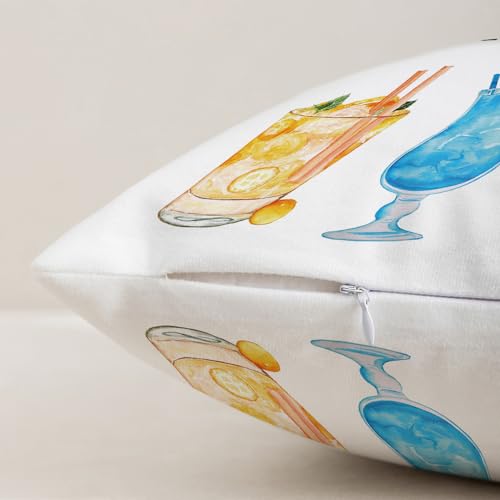 Mimkus 18x18 Inch Velvet Throw Pillow Covers, Set of 4 Ice Cream Blue
