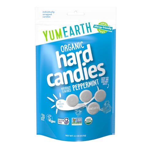YumEarth Organic Wild Peppermint Drops – Natural Allergy-Friendly Hard Candy