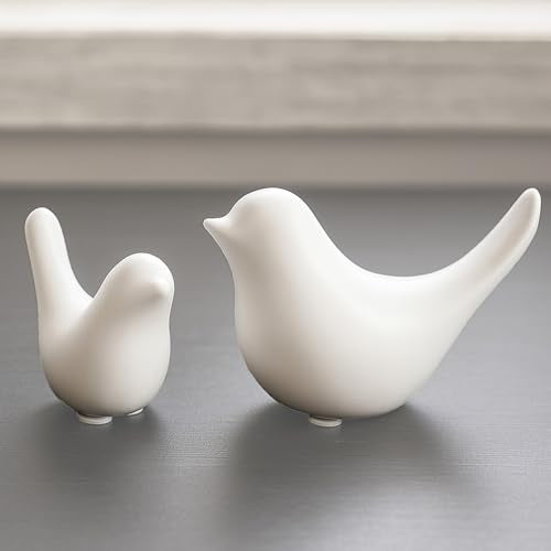 Notakia Small White Bird Statues - Modern Decorative Ornaments