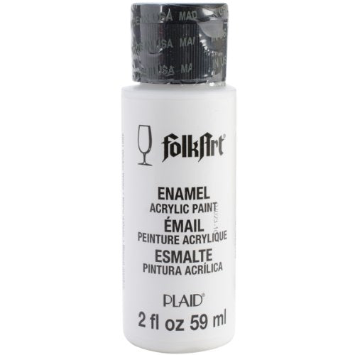 FolkArt Enamel Paint - Wicker White, 2 oz for Glass & Ceramic