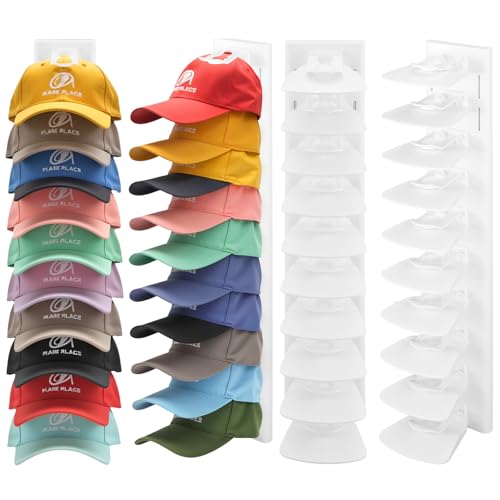 Dntorx Hat Organizer for Baseball Caps - 2 Pack, Holds 40 Hats