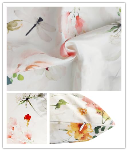 De-Mediocre Floral Velvet Throw Pillow Covers, 18x18 Inch Set of 2