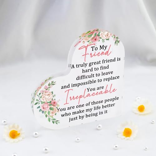 Heart-Shaped Friendship Plaque for Women - Best Friend Gift
