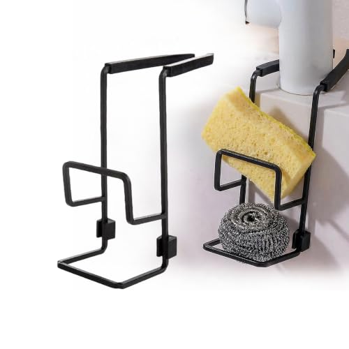 2-Tier Kitchen Sink Caddy - No-Drill Faucet Sponge Holder Organizer