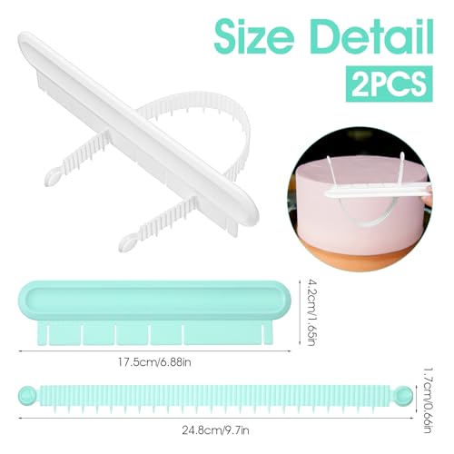 Adjustable Cake Arc Ruler & Fondant Decorating Arch Guide Tool - 2 Set