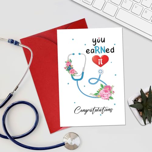 Nurse Graduation Card - You eaRNed It! Congrats Grad Card for New Nurses