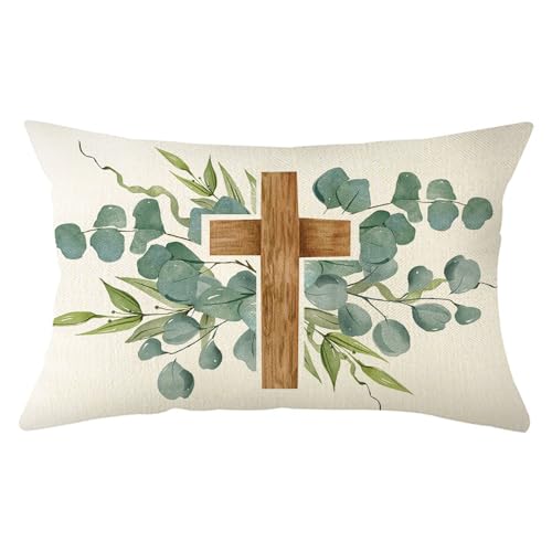 Eucalyptus Leaves Throw Pillow Cover 12x20 Inch Decorative Cushion Case for Sofa & Bed