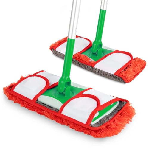 Old Home Kitchen Reversible Microfiber Mop Pads - 2 Pack, Washable