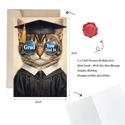 Funny Graduation Card 2026 - Congrats Graduate with Dog Design