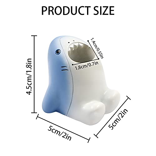 SNOMEL Shark Cartoon Toothbrush Holder - Fun Resin Toothbrush Stand for Kids & Adults
