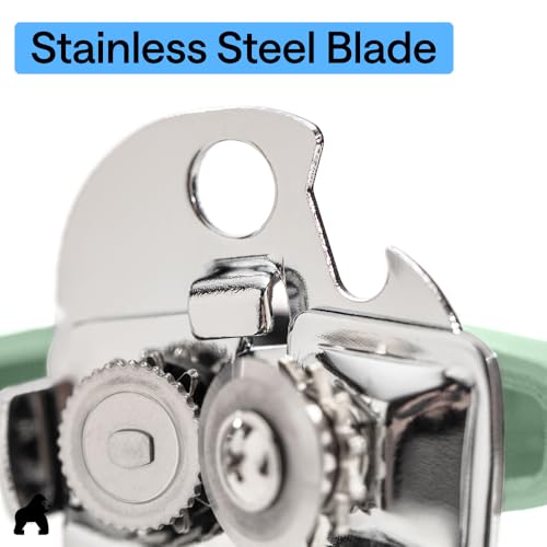 Gorilla Grip Mint Stainless Steel Manual Can Opener - Heavy Duty Kitchen Tool