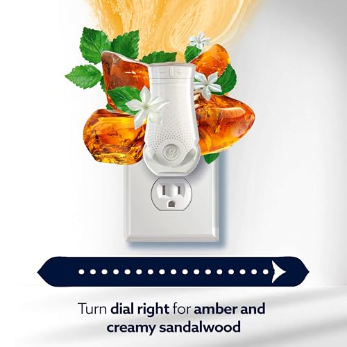 Glade PlugIns Refills Leather & Golden Amber, 1.34 Fl Oz (Pack of 2)