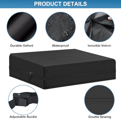 Heavy Duty AC Unit Cover 36x36 Inch - Waterproof Protection with Straps & Bag