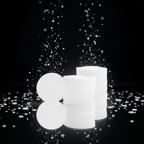Disposable White Facial Cleansing Pads 100 Pcs Soft Non-Woven Round Cotton