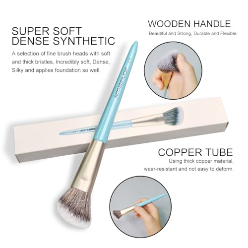 ACOSBRUOP Angled Blush Brush for Face Makeup, Soft Synthetic Bristles