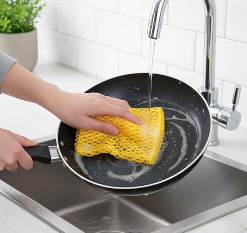 DEAD SKIN Mesh Scrubbing Cloths - 10-Pack Quick-Drying Cleaning Cloths 12x12 inches