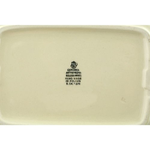 Polish Pottery Baker - Rectangular with Grip Lip - Maraschino