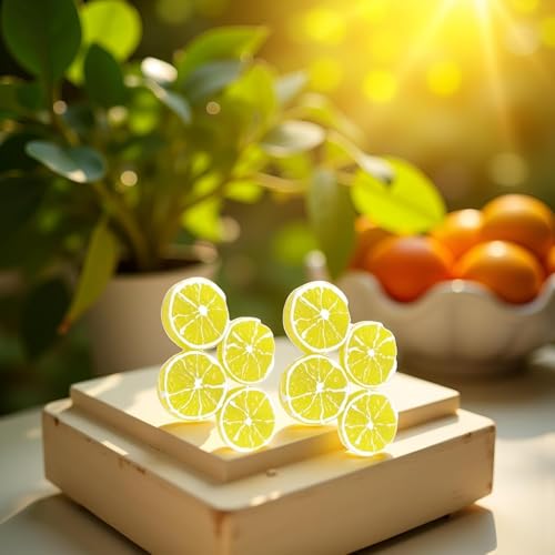 Lemon Slice Hair Clips 4Pcs Fruit Duckbill Barrettes for Women
