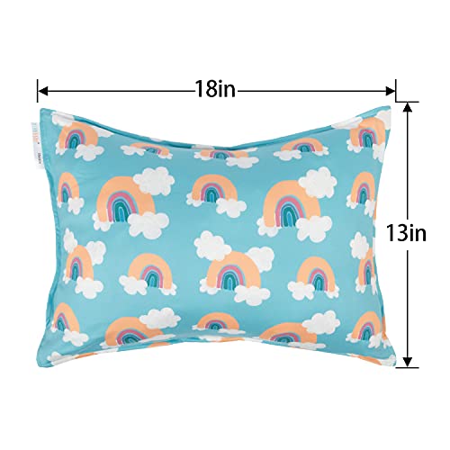 ALVABABY Toddler Pillowcases 2-Pack, Soft Stretchy Covers for 13x18 & 12x16 Pillows