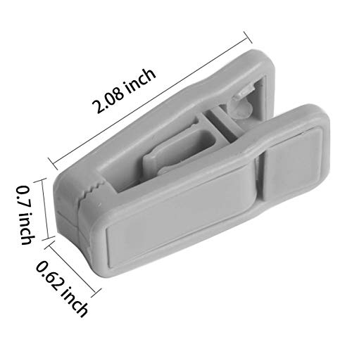 20 Pack Plastic Finger Clips for Velvet Hangers - Gray
