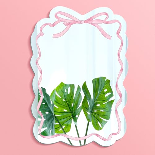 Pink Bow Magnetic Locker Mirror - 5 x 7" Stylish Acrylic School Accessory