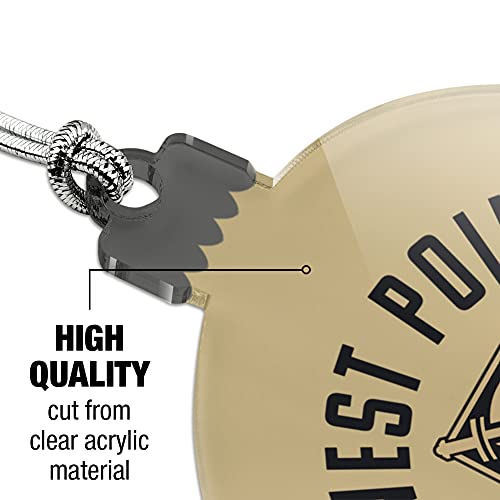 Military Academy Black Knights Acrylic Christmas Tree Ornament - Holiday Decor