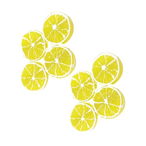 Double Lemon Slice Hair Clips Pearl Duckbill Hair Barrettes 4Pcs