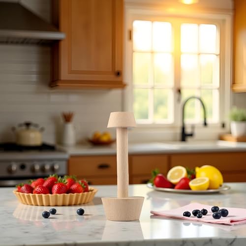 Dual-Sided Wooden Tart Tamper for Pastries & Pies