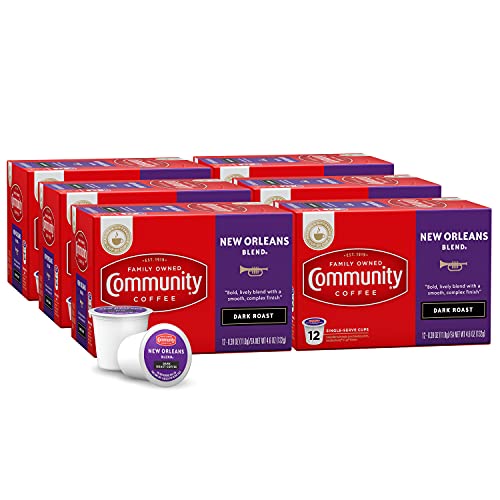 Community Coffee New Orleans Blend Coffee Pods, Dark Roast, 72 Count