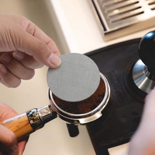 53.5mm Stainless Steel Espresso Puck Screen - 2 Pack