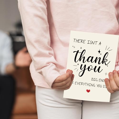 Funny Thank You Card with Envelope for Him & Her - Gratitude Gift