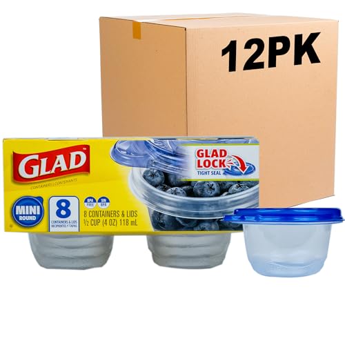 Glad GladWare Mini Round Food Storage Containers - 4 Oz, 8 Pack